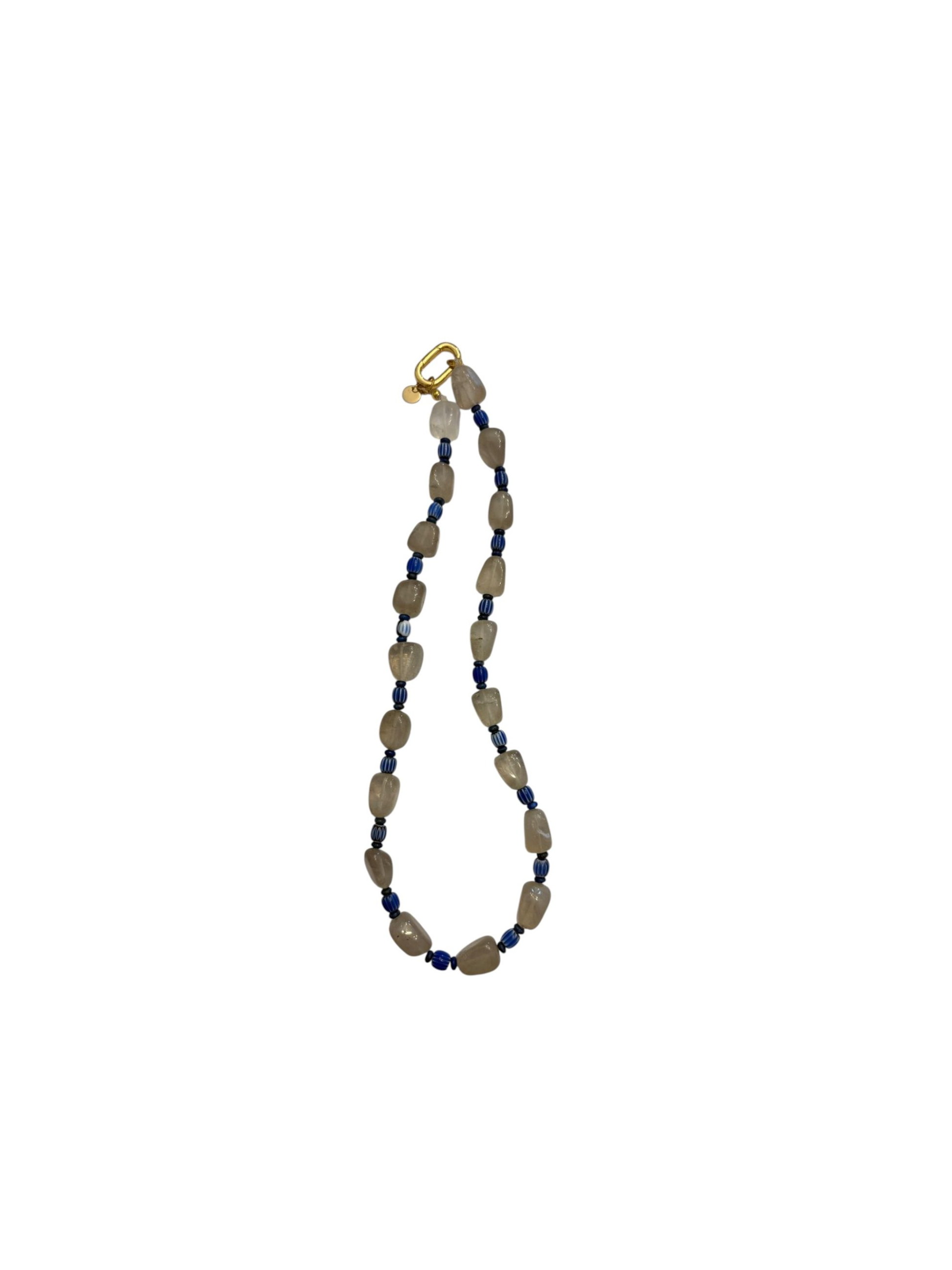 Collar Lola — Corto, Gris y Azul
