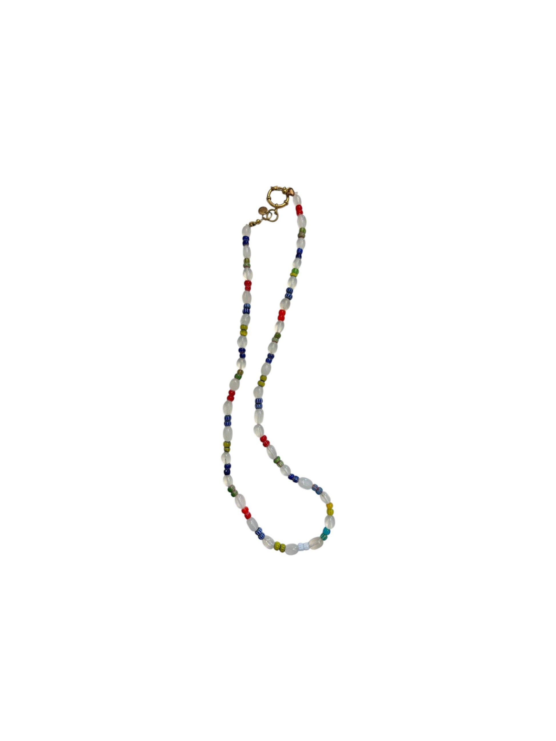 Collar Max — Cuarzo Blanco y Multicolor