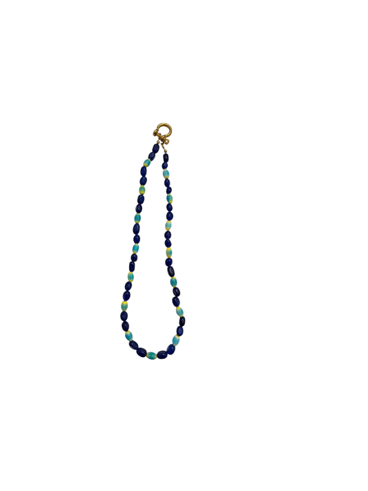 Collar Lola — Corto, Azul y Turquesa